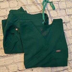 Figs Green Scrubs Set, Jogger Bottoms, 3XL/3XL Tall
